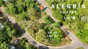 Your Home In Costa Rica 1-lot58-AV-300x169 Beautiful lot for sale in Alegria Village (5801 sq.ft)  